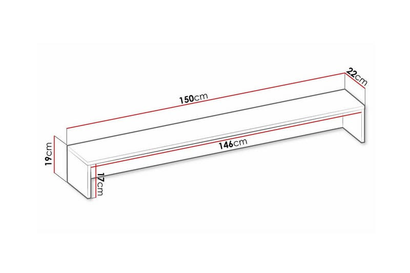 Rathmore Barnhylla 150 cm - Mörkgrå - Hylla barnrum - Bokhylla barn & boklåda