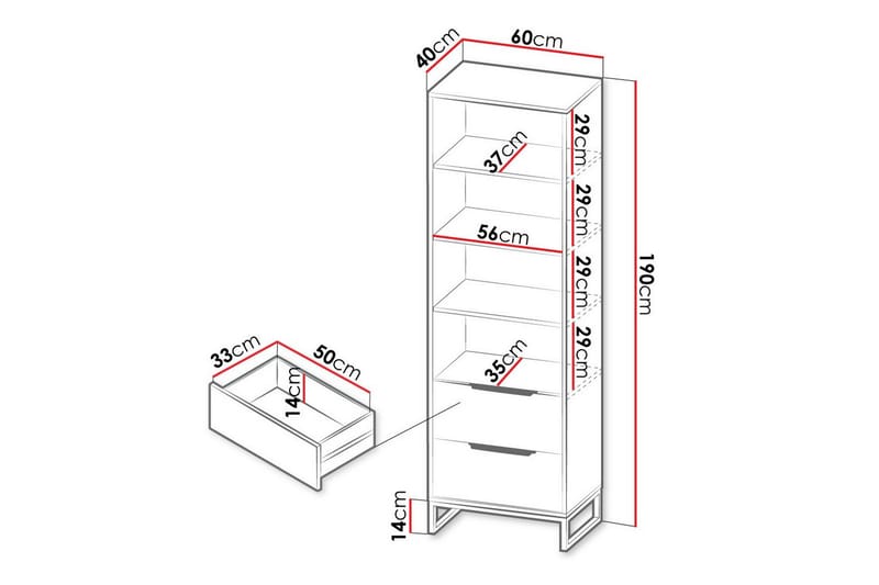 Staffin Barnhylla 60 cm - Vit - Möbler - Barnmöbler - Förvaring barnrum - Hylla barnrum