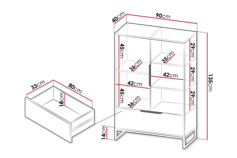 Staffin Barnhylla 90 cm - Vit - Möbler - Barnmöbler - Förvaring barnrum - Hylla barnrum