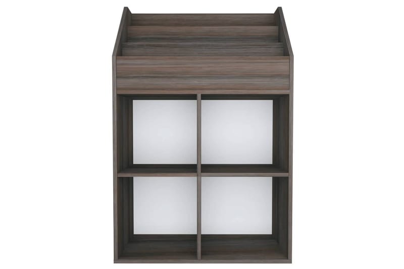 Tidningsställ för barn grå och sonoma-ek 71x30x114 cm spånsk - Grå - Möbler - Barnmöbler - Förvaring barnrum - Hylla barnrum - Bokhylla barn & boklåda