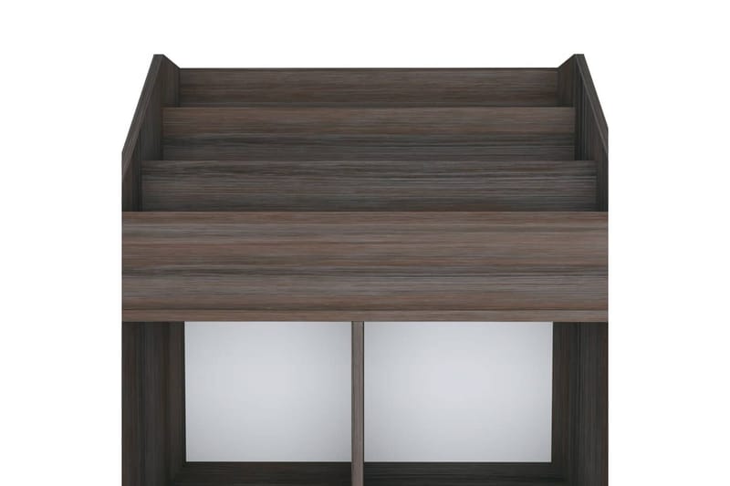 Tidningsställ för barn grå och sonoma-ek 71x30x114 cm spånsk - Grå - Möbler - Barnmöbler - Förvaring barnrum - Hylla barnrum - Bokhylla barn & boklåda