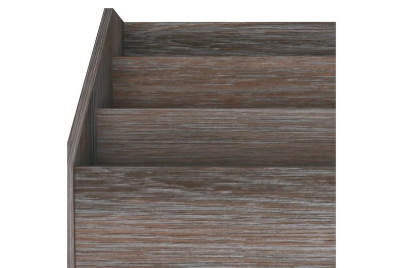 Tidningsställ för barn grå och sonoma-ek 71x30x78,5cm spånsk - Grå - Möbler - Barnmöbler - Förvaring barnrum - Hylla barnrum - Bokhylla barn & boklåda