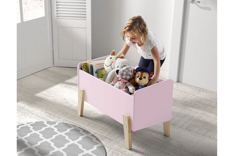 Penniman Förvaringslåda - Rosa - Möbler - Barnmöbler - Förvaring barnrum - Leksaksförvaring - Leksakslåda