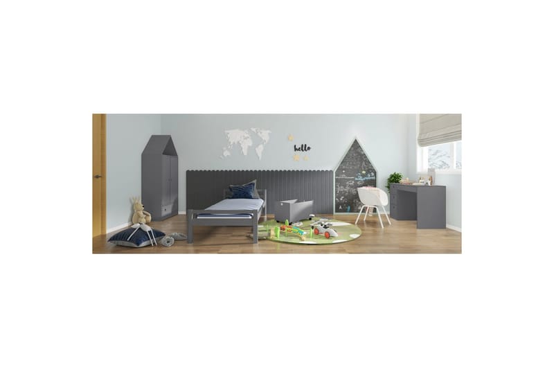 Leksakslåda/Skrin Alpi 68x39x43 cm, Grå - 68x39x43 cm, Grå - Möbler - Barnmöbler - Förvaring barnrum - Leksaksförvaring - Leksakslåda