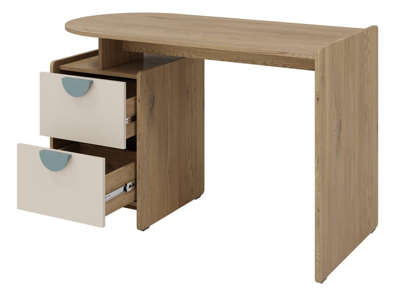Zarek Sovrumsmöbelset - Brun, beige och blå - Möbler - Barnmöbler - Förvaring barnrum - Skåp barnrum