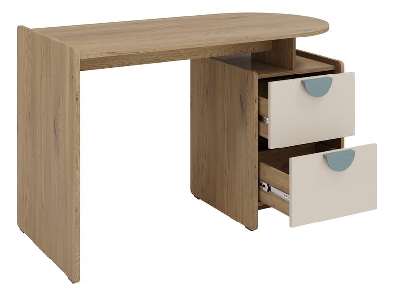 Zarek Sovrumsmöbelset - Brun, beige och blå - Möbler - Barnmöbler - Förvaring barnrum - Skåp barnrum