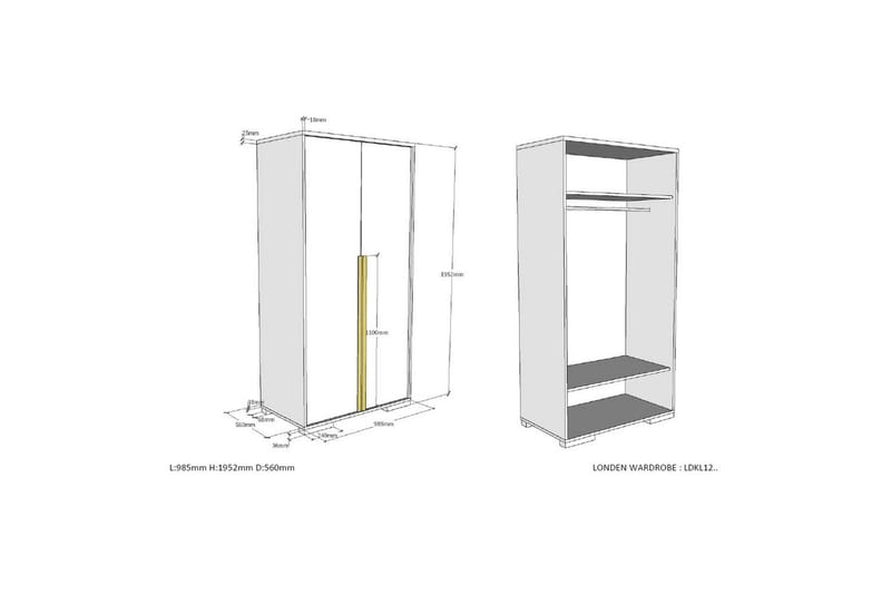 London Möbelset för Barnrum - Antracit - Möbler - Barnmöbler - Barnmöbelset