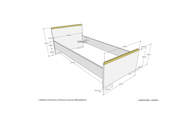 London Sängskåp - Antracit - Möbler - Barnmöbler - Barnmöbelset