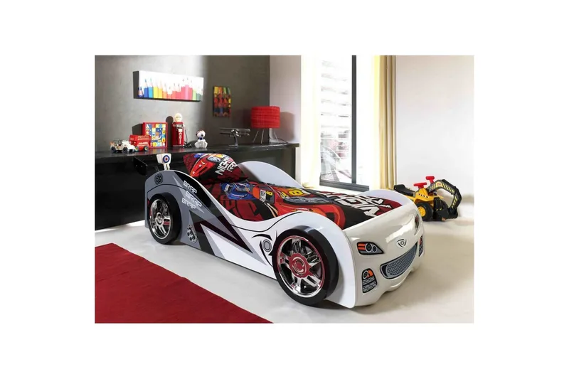 Säng Bil 90x200 cm Med madrass, Med madrass