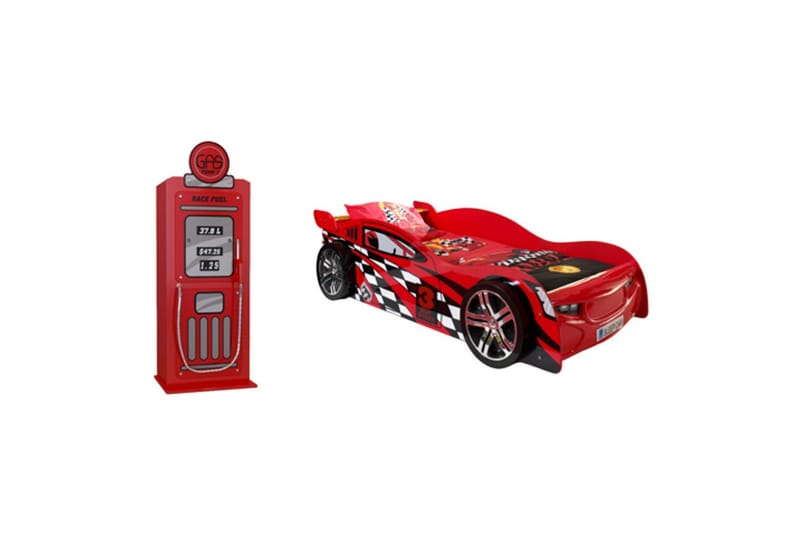 Säng med garderob Night Speeder Red - Möbler - Barnmöbler - Barnsäng & juniorsäng