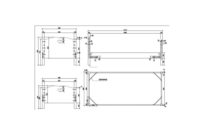 Säng med låda Amori 90 x 200 cm White - Möbler - Barnmöbler - Barnsäng & juniorsäng