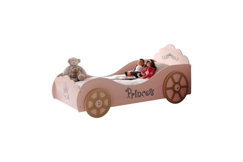 Säng Vipack Bil Princess Pinky 90x200 cm Vipack Pink, undefined