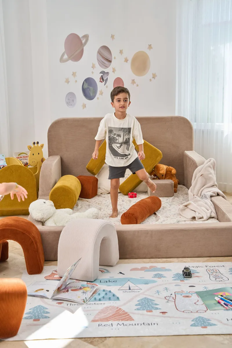 Selnor Barnsäng 115x90x210 cm - Beige - Möbler - Barnmöbler - Barnsäng & juniorsäng
