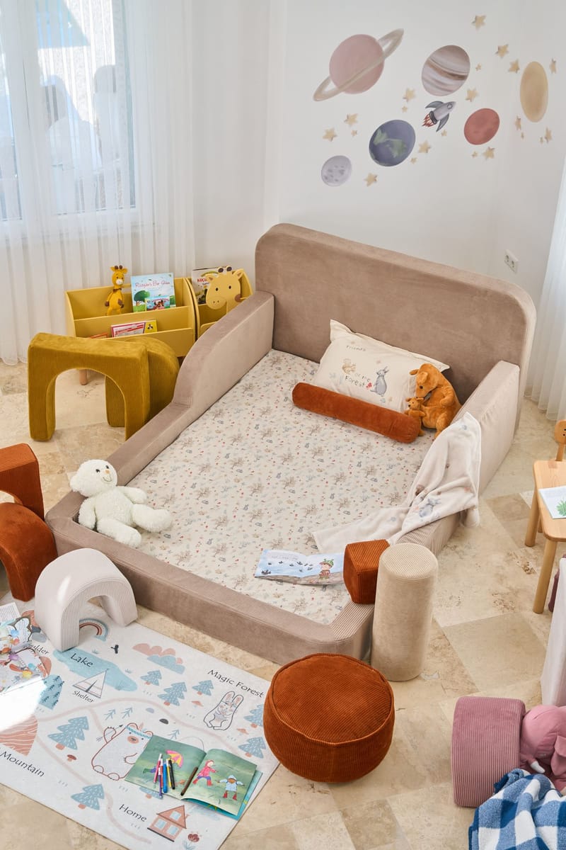 Selnor Barnsäng 115x90x210 cm - Beige - Möbler - Barnmöbler - Barnsäng & juniorsäng