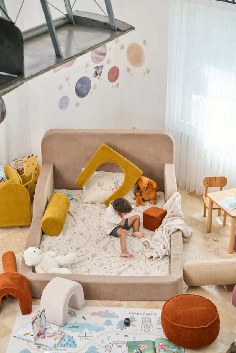 Selnor Barnsäng 115x90x210 cm - Beige - Möbler - Barnmöbler - Barnsäng & juniorsäng