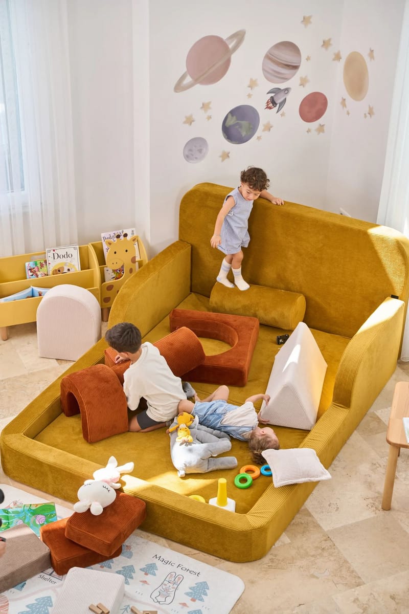 Selnor Barnsäng 115x90x210 cm - Senapsgul - Möbler - Barnmöbler - Barnsäng & juniorsäng