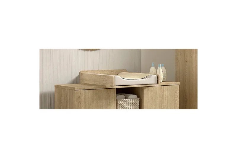 Sam Skötbordsbyrå - Ek - Möbler - Barnmöbler - Skötbord - Skötbord byrå