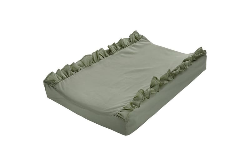 Skötbäddsöverdrag Volang 50 x 70 cm Grön - Grön - Möbler - Barnmöbler - Skötbord - Skötbädd & skötbordsunderlägg