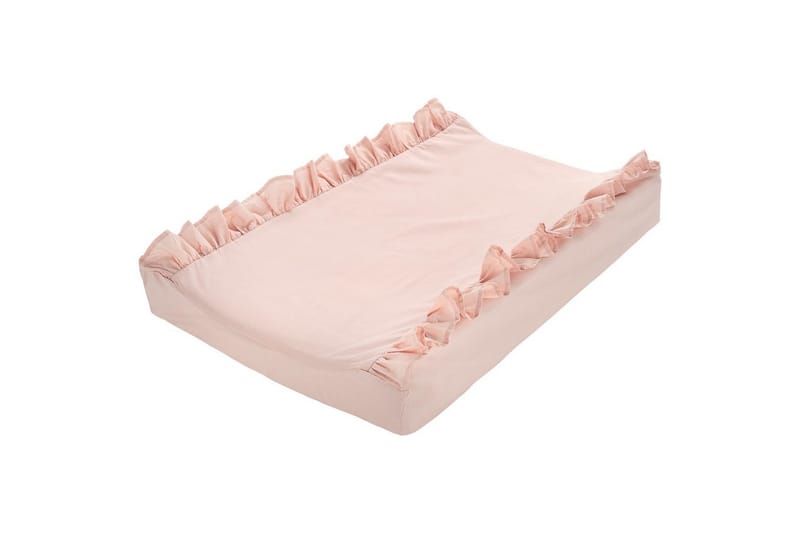 Skötbäddsöverdrag Volang 50 x 70 cm Rosa - Rosa - Möbler - Barnmöbler - Skötbord - Skötbädd & skötbordsunderlägg