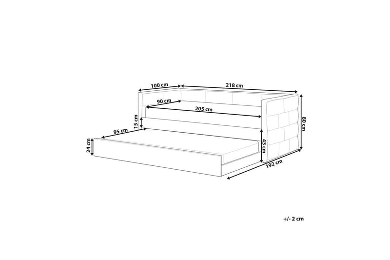 Utdragbar säng Chavonne - Vit - Möbler - Barnmöbler - Barnsäng & juniorsäng