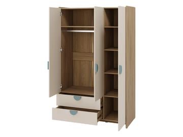 Zarek Sovrumsmöbelset - brun, beige och blå - Möbler - Barnmöbler - Barnmöbelset