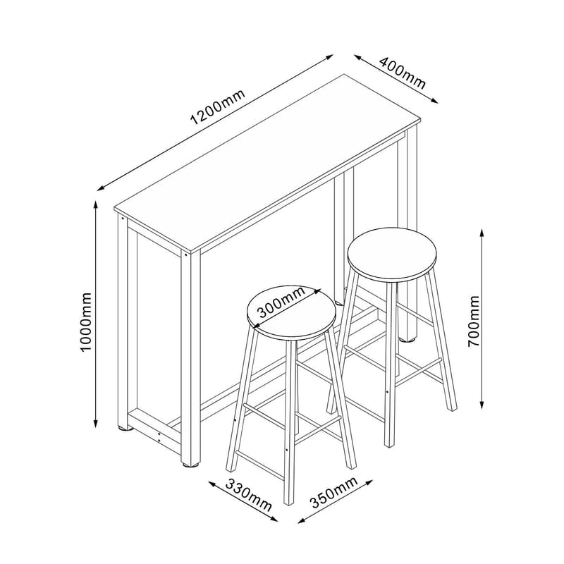 Barset Sancia - Ek/Brun - Möbler - Bord & matgrupper