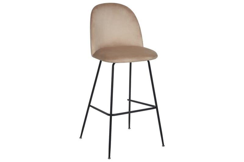 Barstol Arcola set om 2 Beige-Svart - Beige-Svart - Möbler - Stolar & fåtöljer - Barstol & barpall