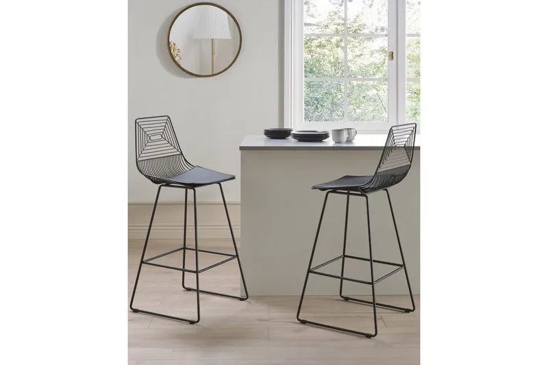 Barstol Bisbee set om 2 Svart - Svart - Möbler - Stolar & fåtöljer - Barstol & barpall