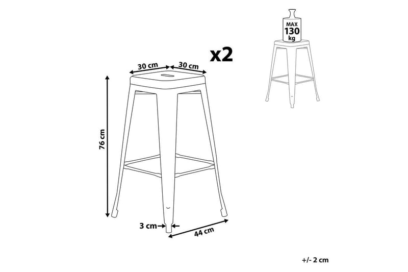 Barstol Cabrillo set om 2 76 cm - 76 cm - Möbler - Bord & matgrupper