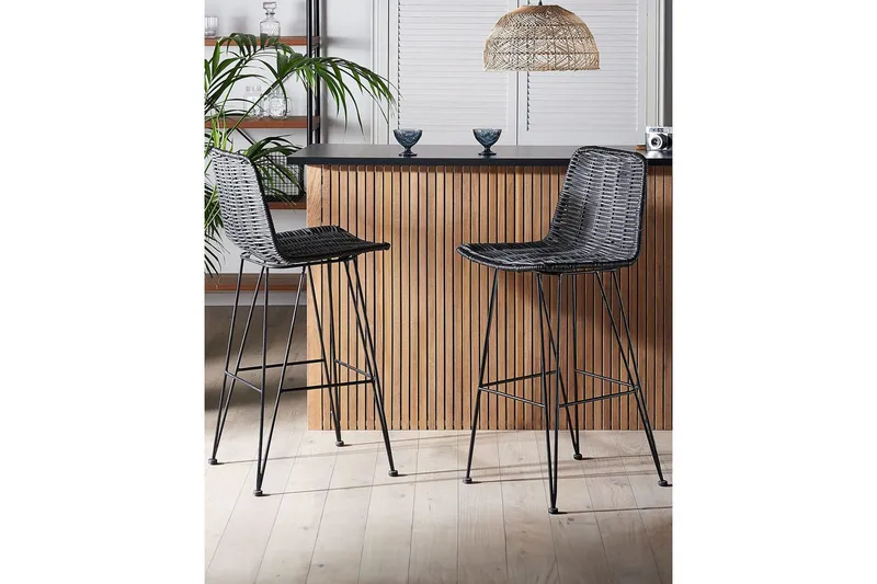 Barstol Cassita set om 2 Svart - Svart - Möbler - Stolar & fåtöljer - Barstol & barpall
