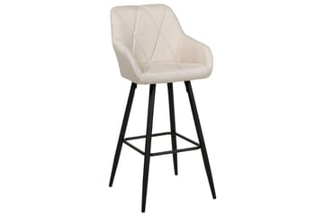 Barstol Darien set om 2 Ljusbeige-Svart - Ljusbeige-Svart - Möbler - Stolar & fåtöljer - Barstol & barpall