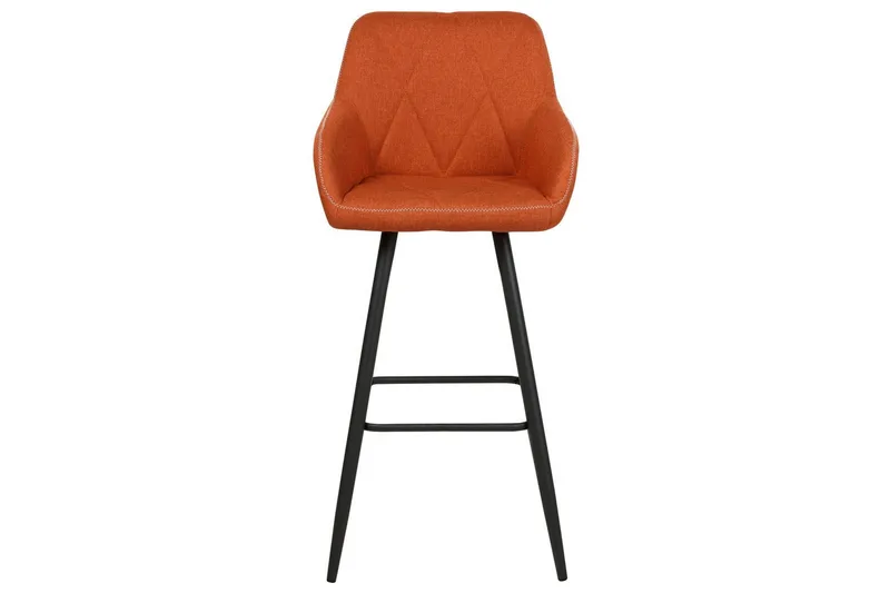 Barstol Darien set om 2 Orange-Svart - Orange-Svart - Möbler - Stolar & fåtöljer - Barstol & barpall