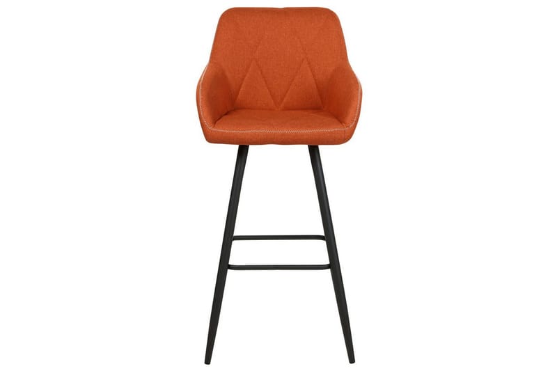 Barstol Darien set om 2 Orange-Svart - Orange-Svart - Möbler - Stolar & fåtöljer - Barstol & barpall