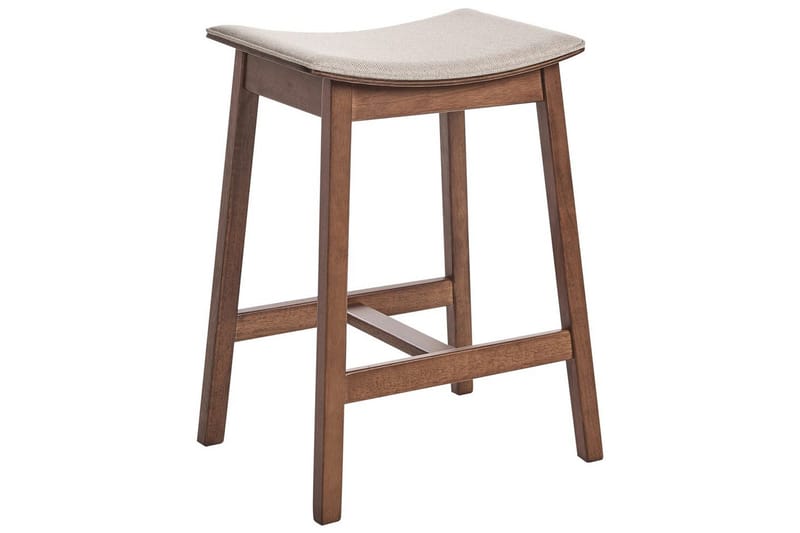 Barstol Dixon set om 2 Beige-Mörkt Trä - Beige-Mörkt Trä - Möbler - Stolar & fåtöljer - Barstol & barpall