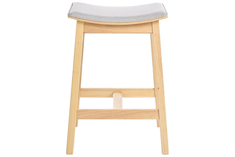 Barstol Dixon set om 2 Grå-Ljust Trä - Grå-Ljust Trä - Möbler - Stolar & fåtöljer - Barstol & barpall