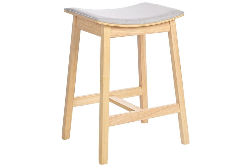 Barstol Dixon set om 2 Grå-Ljust Trä - Grå-Ljust Trä - Möbler - Bord & matgrupper