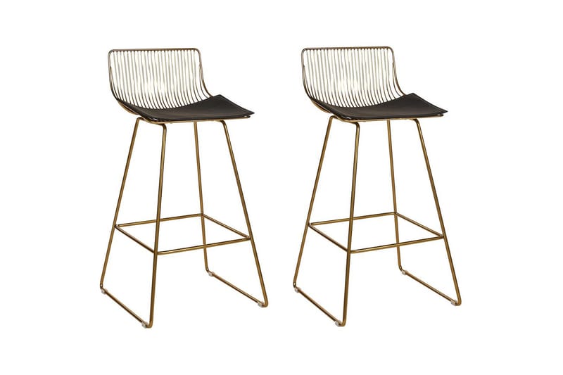 Barstol Fredonia set om 2 Guld-Svart - Guld-Svart - Möbler - Bord & matgrupper