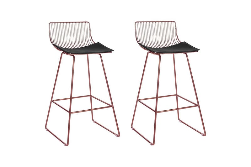 Barstol Fredonia set om 2 Rose Guld-Svart, Rose Guld-Svart