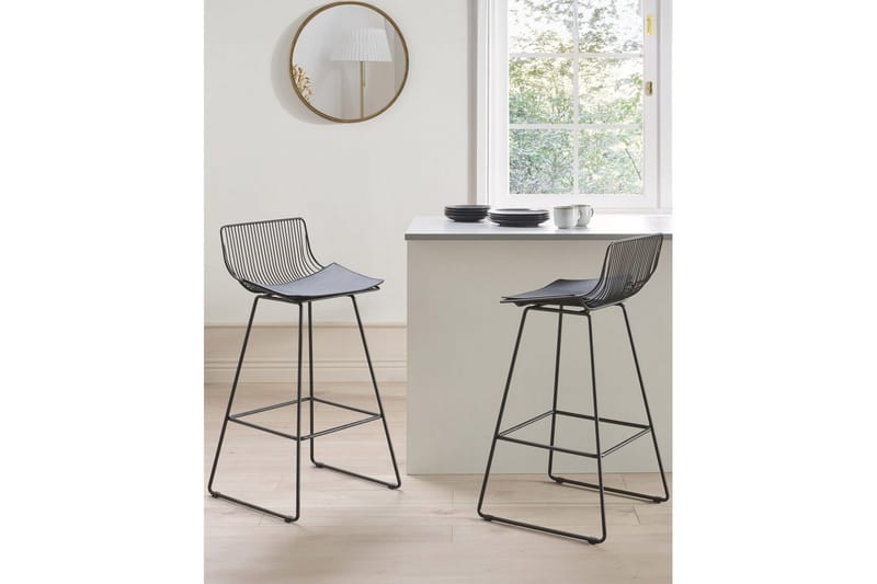 Barstol Fredonia set om 2 Svart - Svart - Möbler - Bord & matgrupper