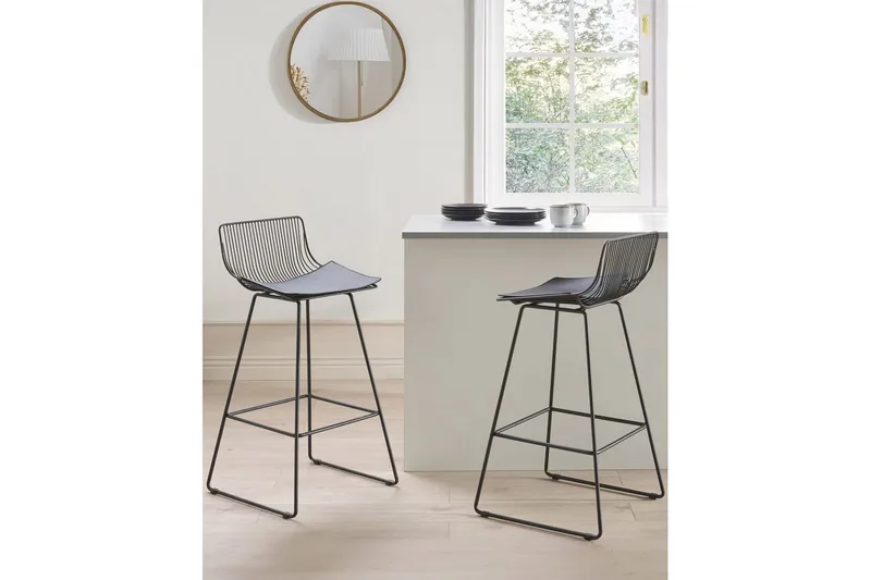 Barstol Fredonia set om 2 Svart - Svart - Möbler - Bord & matgrupper