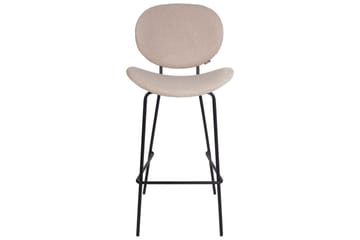 Barstol Luana set om 2 Beige-Svart - Beige-Svart - Möbler - Stolar & fåtöljer - Barstol & barpall