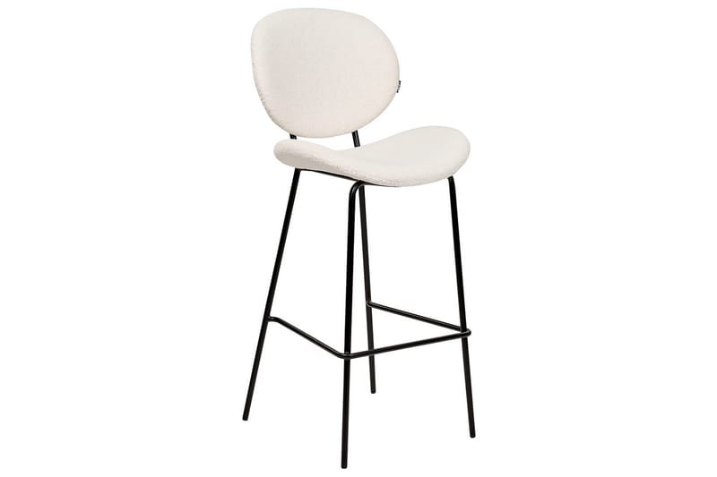 Barstol Luana set om 2 Vit-Svart - Vit-Svart - Möbler - Bord & matgrupper