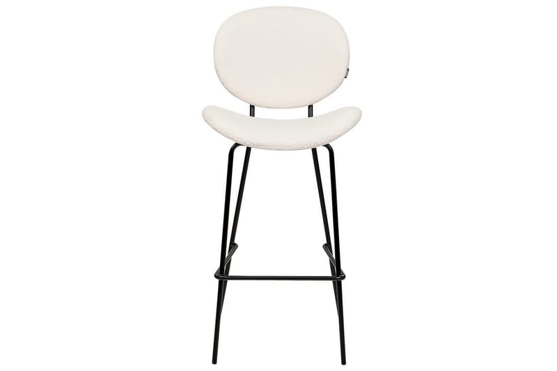 Barstol Luana set om 2 Vit-Svart - Vit-Svart - Möbler - Bord & matgrupper