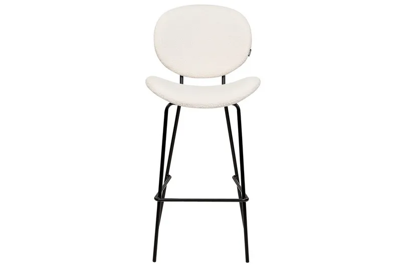 Barstol Luana set om 2 Vit-Svart - Vit-Svart - Möbler - Stolar & fåtöljer - Barstol & barpall