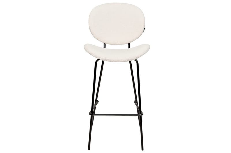 Barstol Luana set om 2 Vit-Svart - Vit-Svart - Möbler - Stolar & fåtöljer - Barstol & barpall
