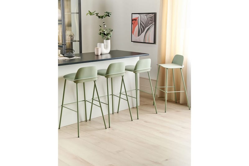 Barstol Mora set om 4 Grön - Grön - Möbler - Stolar & fåtöljer - Barstol & barpall