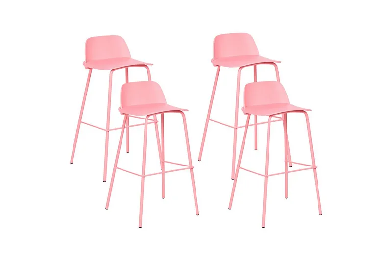 Barstol Mora set om 4 Rosa - Rosa - Möbler - Bord & matgrupper