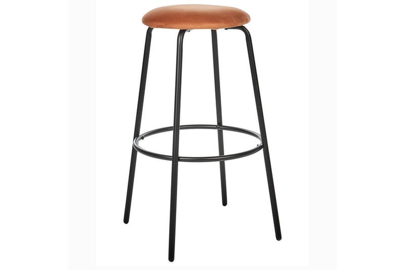 Barstol Morton set om 2 Orange-Svart - Orange-Svart - Möbler - Bord & matgrupper