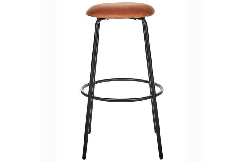 Barstol Morton set om 2 Orange-Svart - Orange-Svart - Möbler - Bord & matgrupper