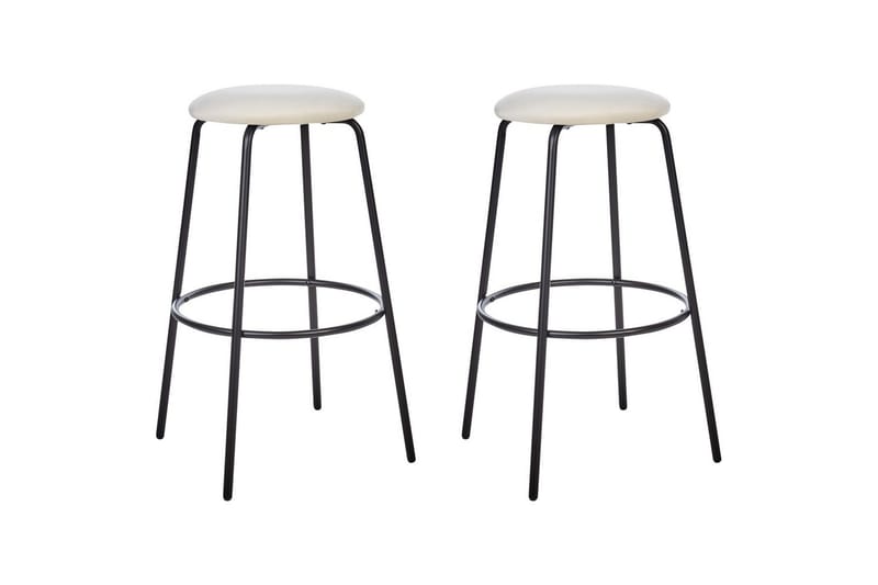 Barstol Morton set om 2 Vit-Svart - Vit-Svart - Möbler - Bord & matgrupper